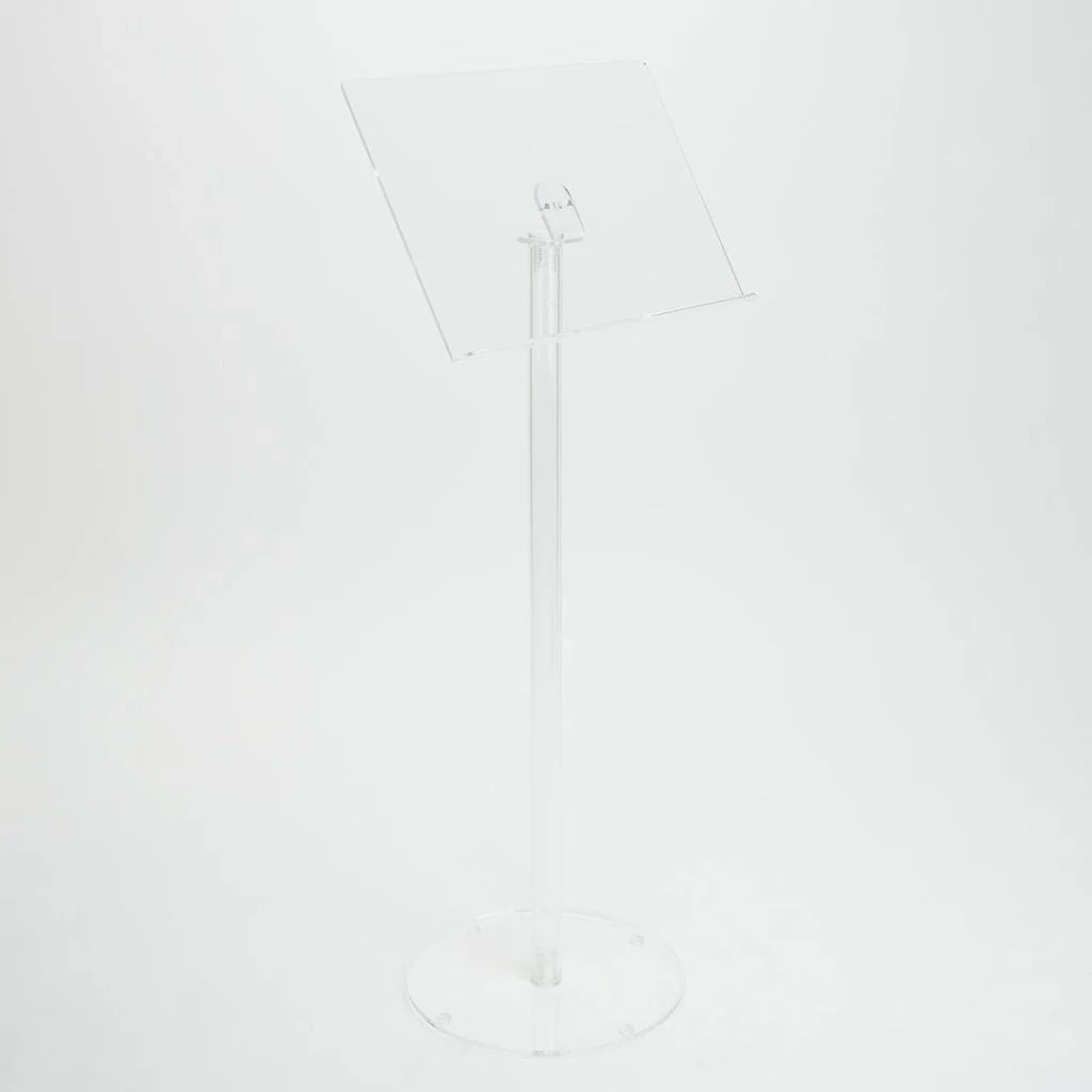 Leggio in plexiglass con portalibro A3