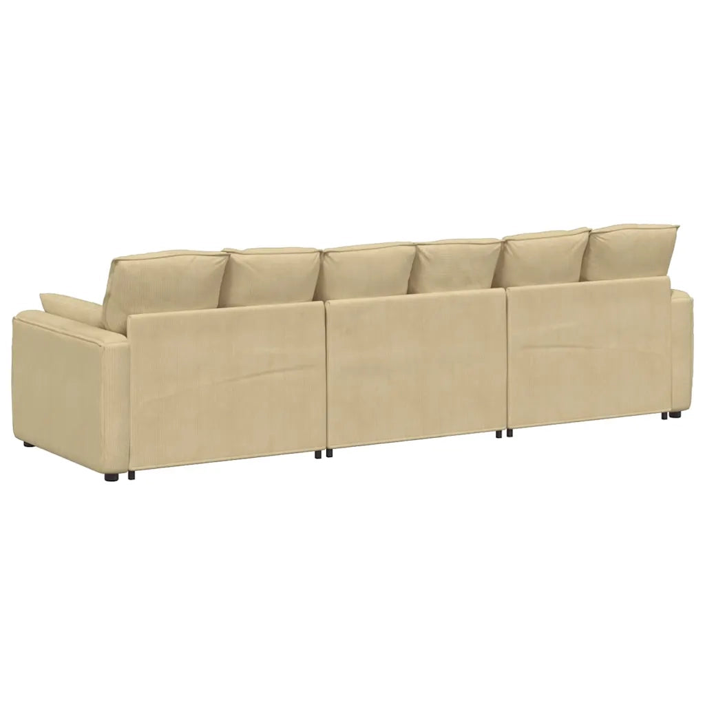 Divano Modulare con Cuscini Verde Grigio 3321111