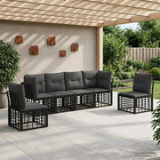 Set di divani da esterno Nero Poliestere 3437429