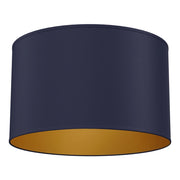 Plafoniera Arden 1xE27 blu navy oro tessuto 40 cm