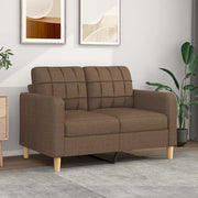Divano a 2 Posti-Sofa 2 Posti Marrone 120 cm in Tessuto 411297