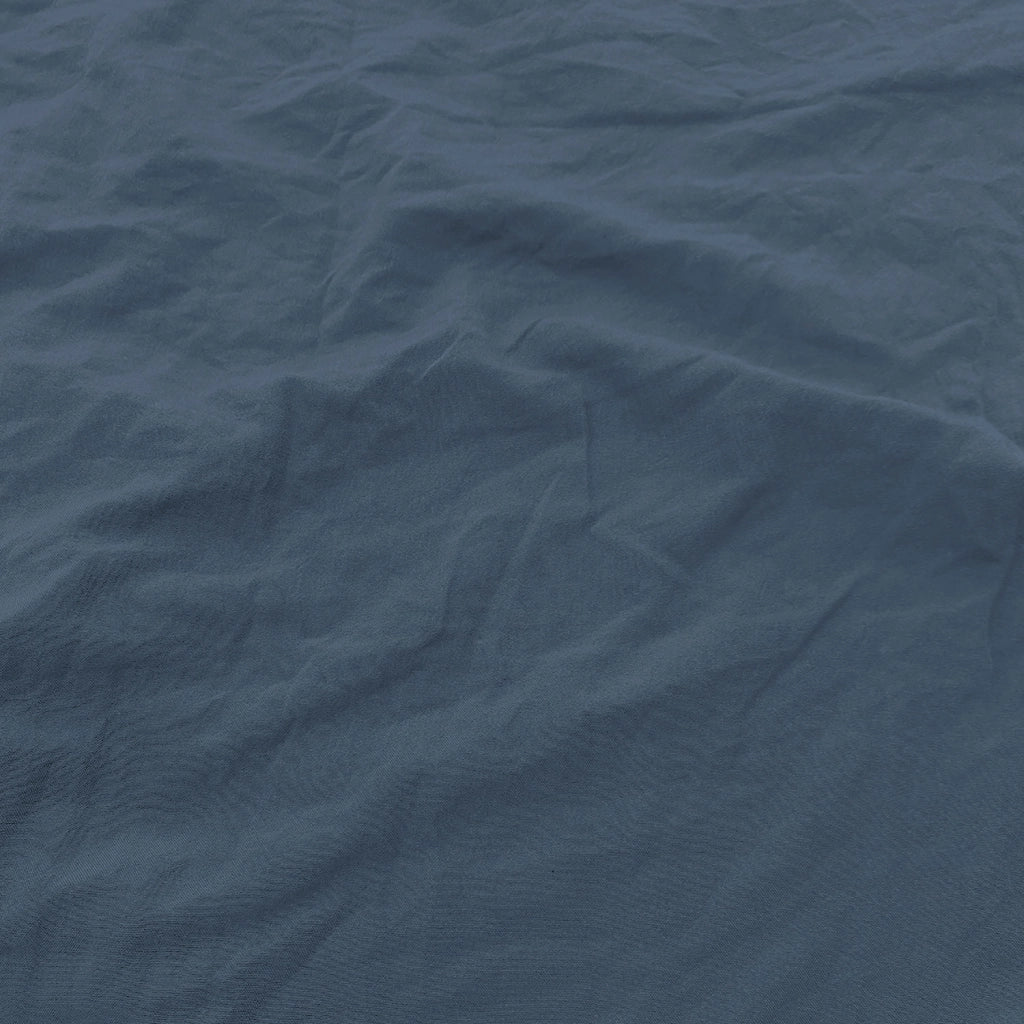 Lenzuola Sotto Matrimoniale  Linea Water Washed Blu