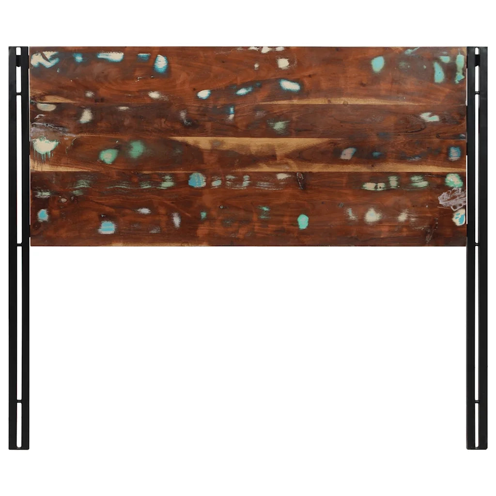 Testiera 120 cm in Legno Massello di Recupero e Ferro 4017547