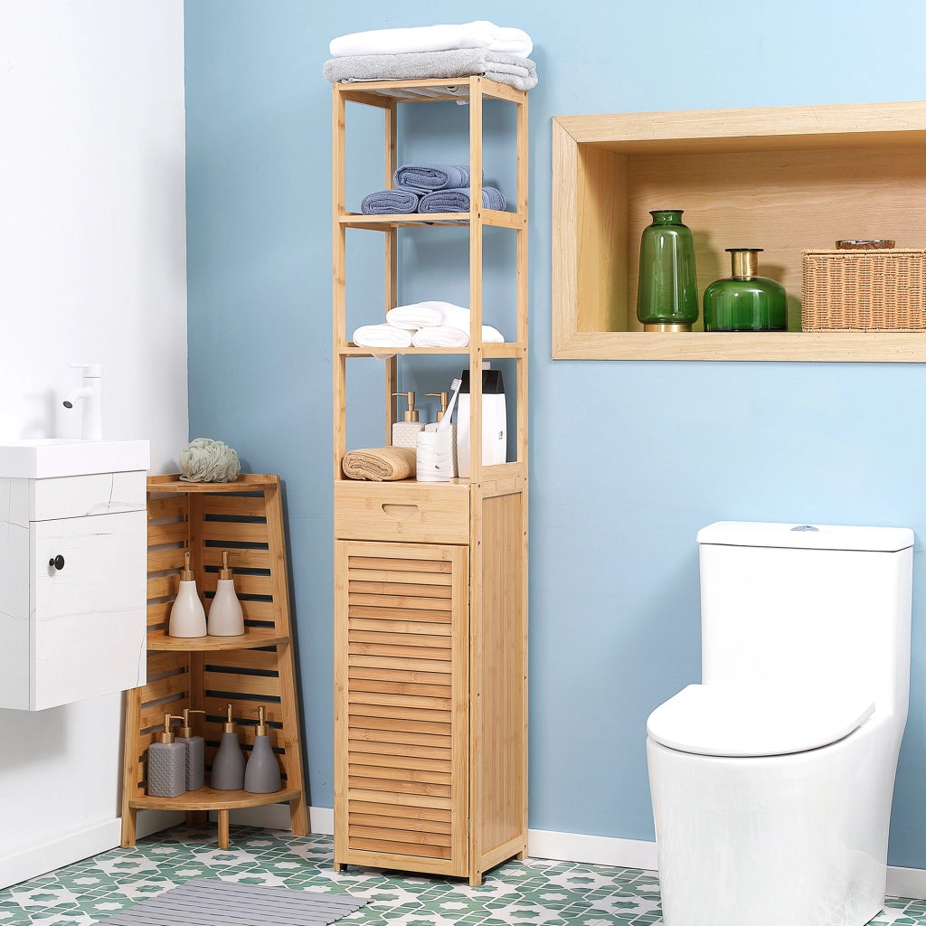 Scaffale Bagno ¨C Minimal ¨C Bamb¨´, 32x30x163 cm