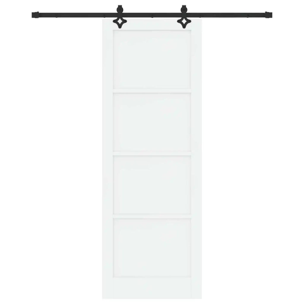 Porta scorrevole Bianco e Nero 83 x 232 cm 3445518