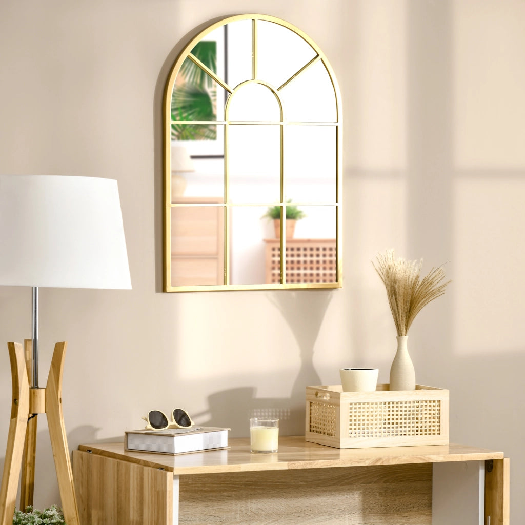 Specchio a Parete Moderno Arco ¨C Xylo ¨C Oro 70x50 cm