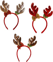 Decorazioni natalizie, fascette di corno di cervo lucente, orologio, rosso oro, caffè, duratura, elastico, adatto per giochi di ruolo per adulti, occasioni festive
