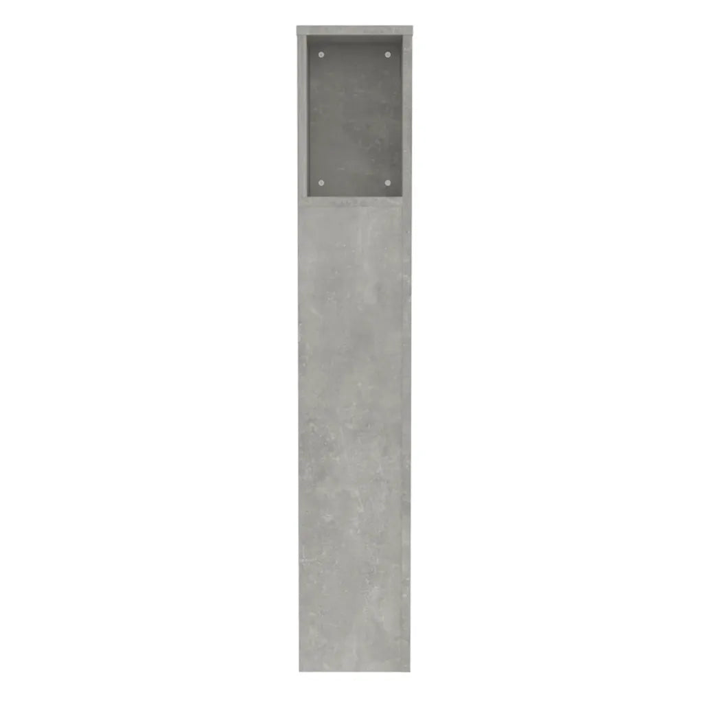 Testiera con Scomparti-Testata con Ripiani Grigio Cemento 100x18,5x102,5cm