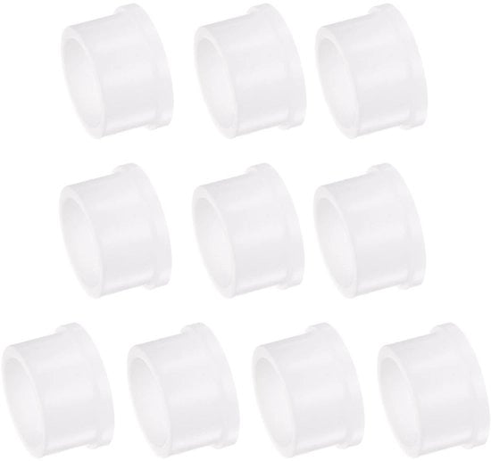 Set di Flangia Nylon - 10 pezzi - Foro di 12,75 mm - Diametro Esterno 16,35 mm - Lunghezza 10 mm - Leggero e Duraturo