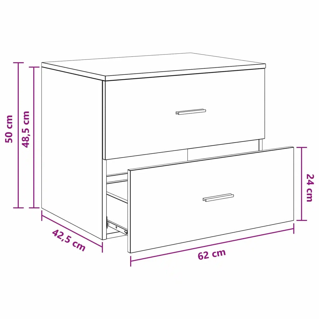 Mobile da Bagno da Muro Bianco 62,5 x 44,5 x 50 cm 890326