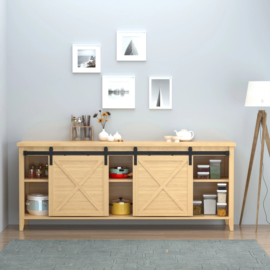 Armadio Scorrevole per TV ¨C Minimal ¨C Nero 183x45x200 cm