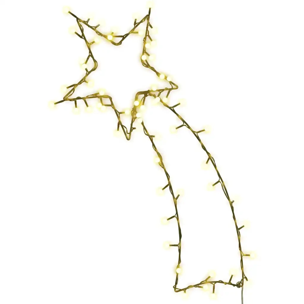 Luci di Natale Stella Cadente Silhouette 80 LED Bianco Caldo CFW1719002