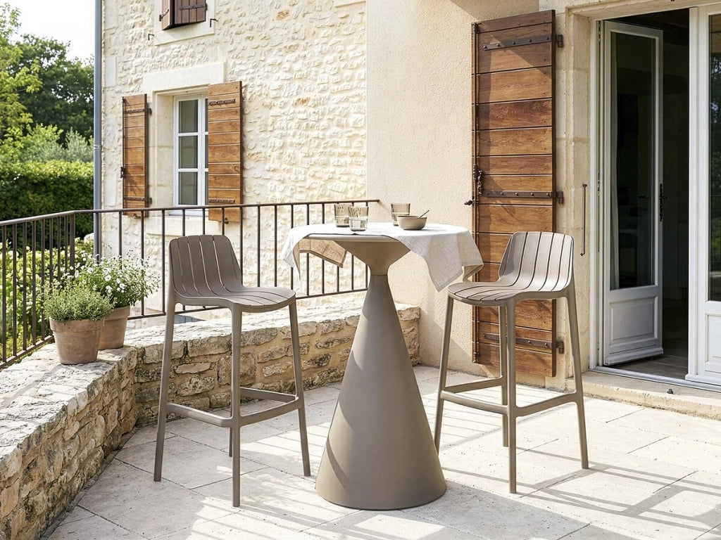 Tavolo bistrot da giardino ⌀80 cm "Néora" - Taupe
