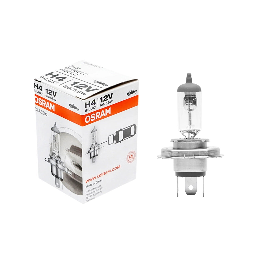 Lampadina alogena H4 12V/55/60W BILUX P43T Osram