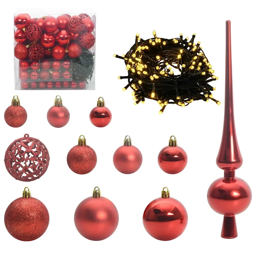 Albero di Natale artificiale con 300 LED Verde 180 cm PE e PVC