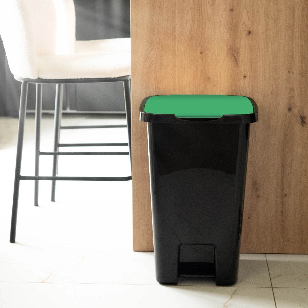 Pattumiera KADAX da 45 litri, contenitore per rifiuti con pedale per la raccolta differenziata.
