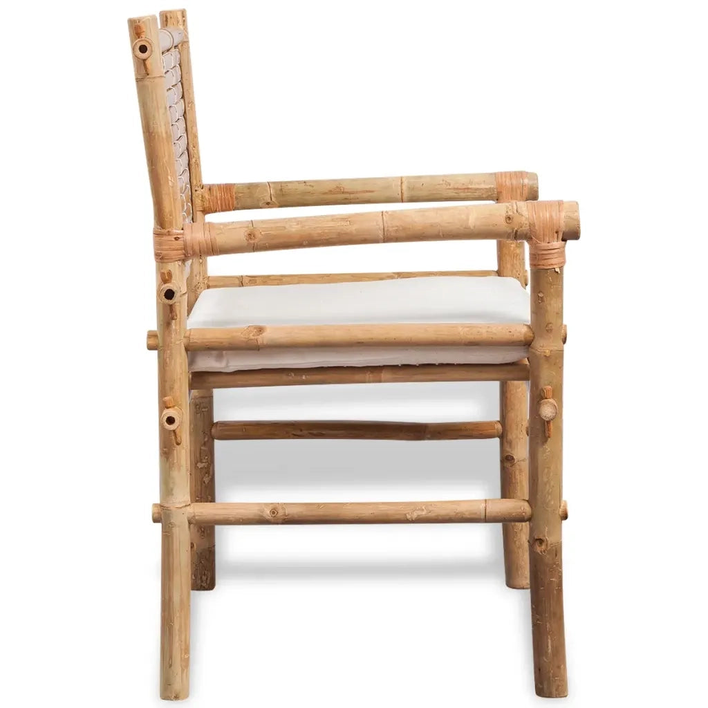 Set da Bistrot 3 pz | Set Salotto da Giardino con Cuscini in Bamb¨´