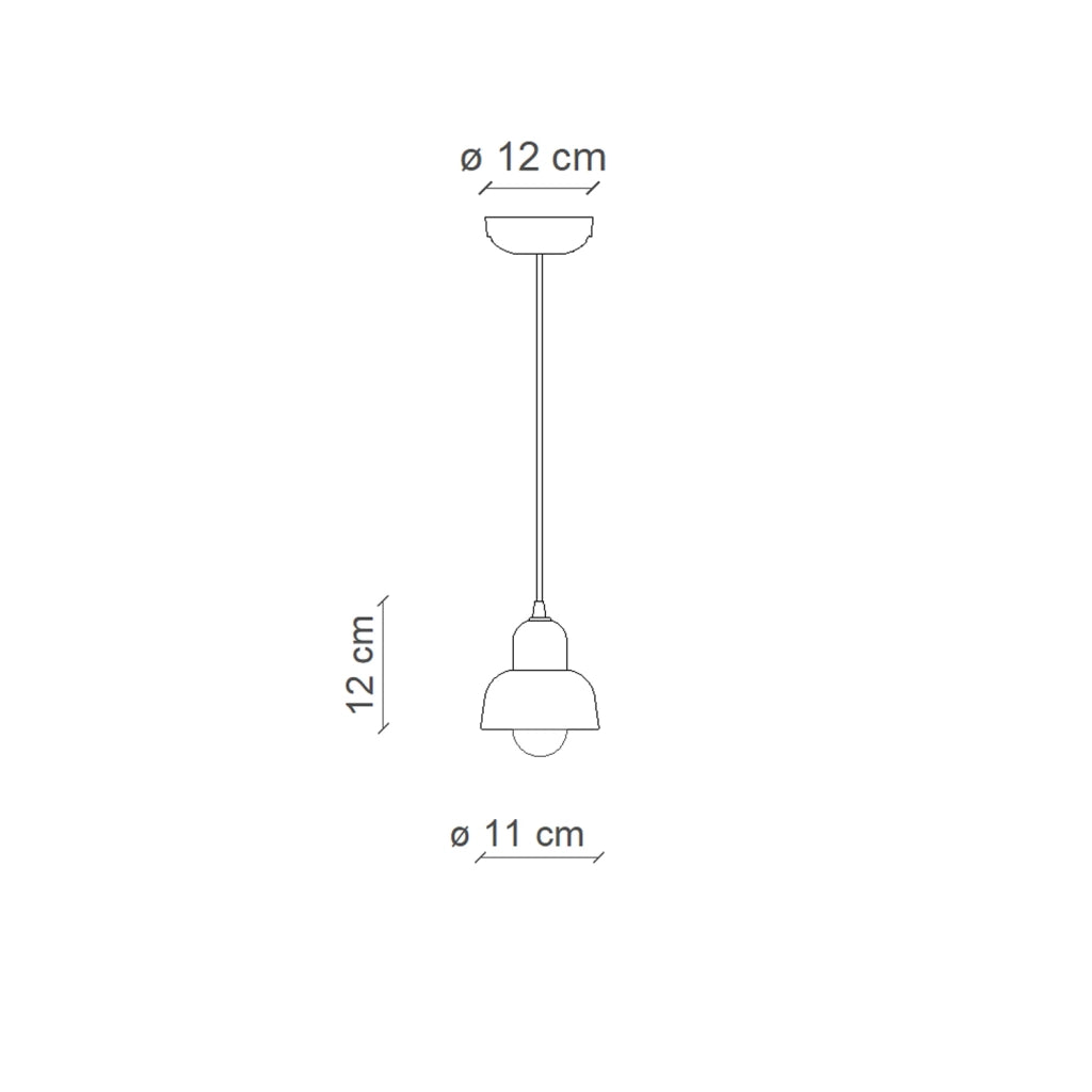 Lampadario Vintage Decò Berimbau Ceramica Crema 1 Luce E14