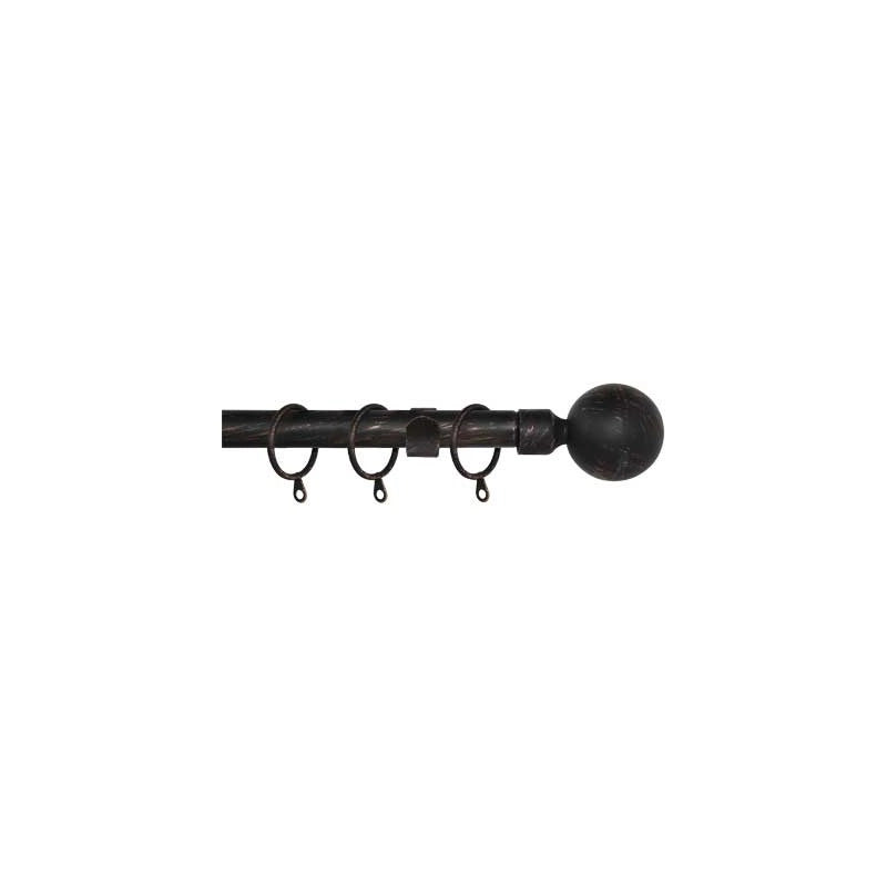SCORRITENDA A STRAPPO 'SFERA' 120/210 cm - Nero/Argento