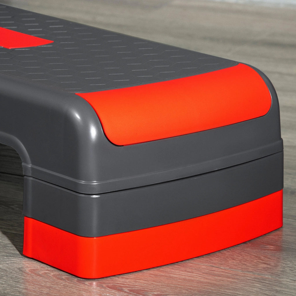 Step Fitness Regolabile ¨C Minimal ¨C Nero e Rosso 10-15-20 cm