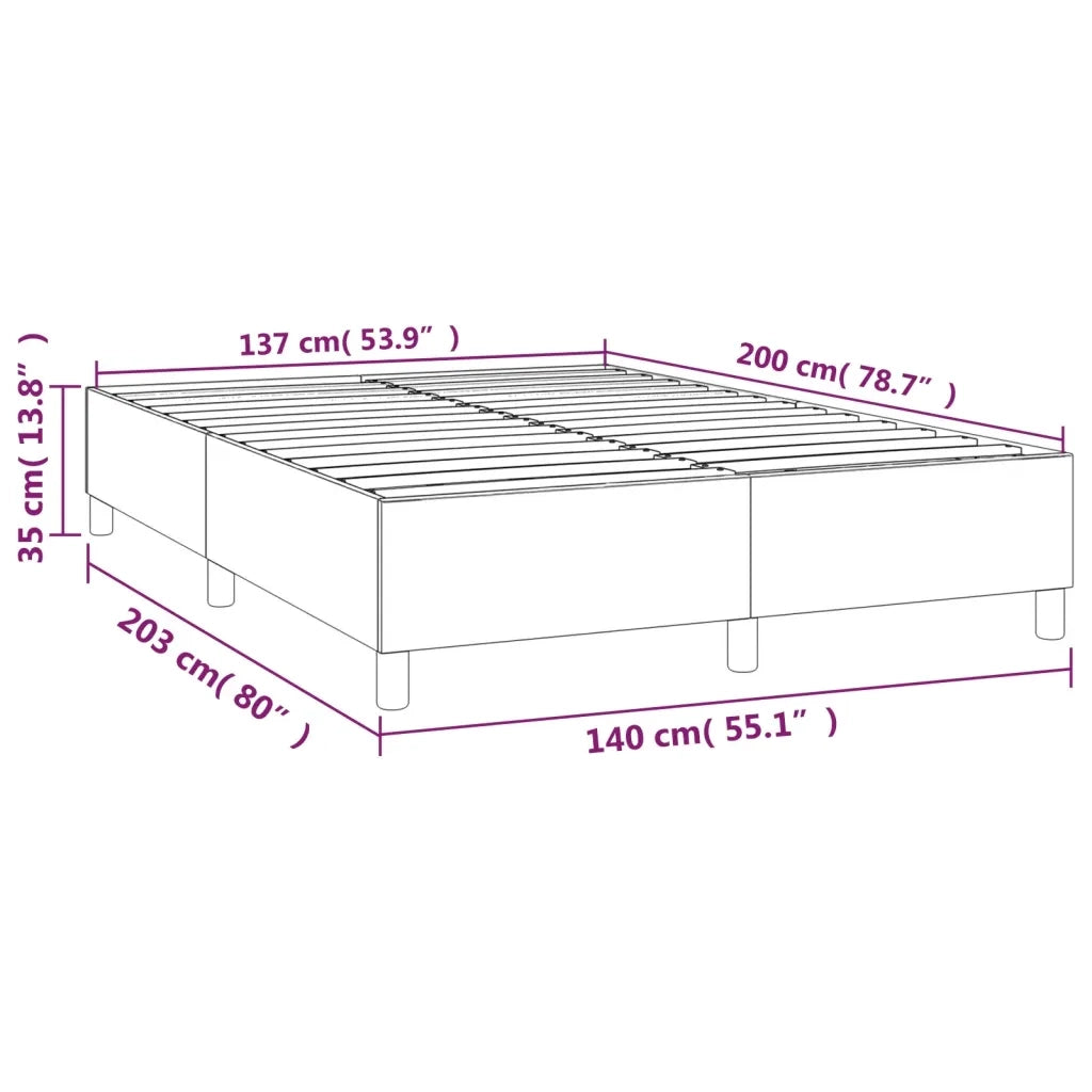 Struttura Letto a Rete a Molle Bianco 140x200 cm in Similpelle 3121048
