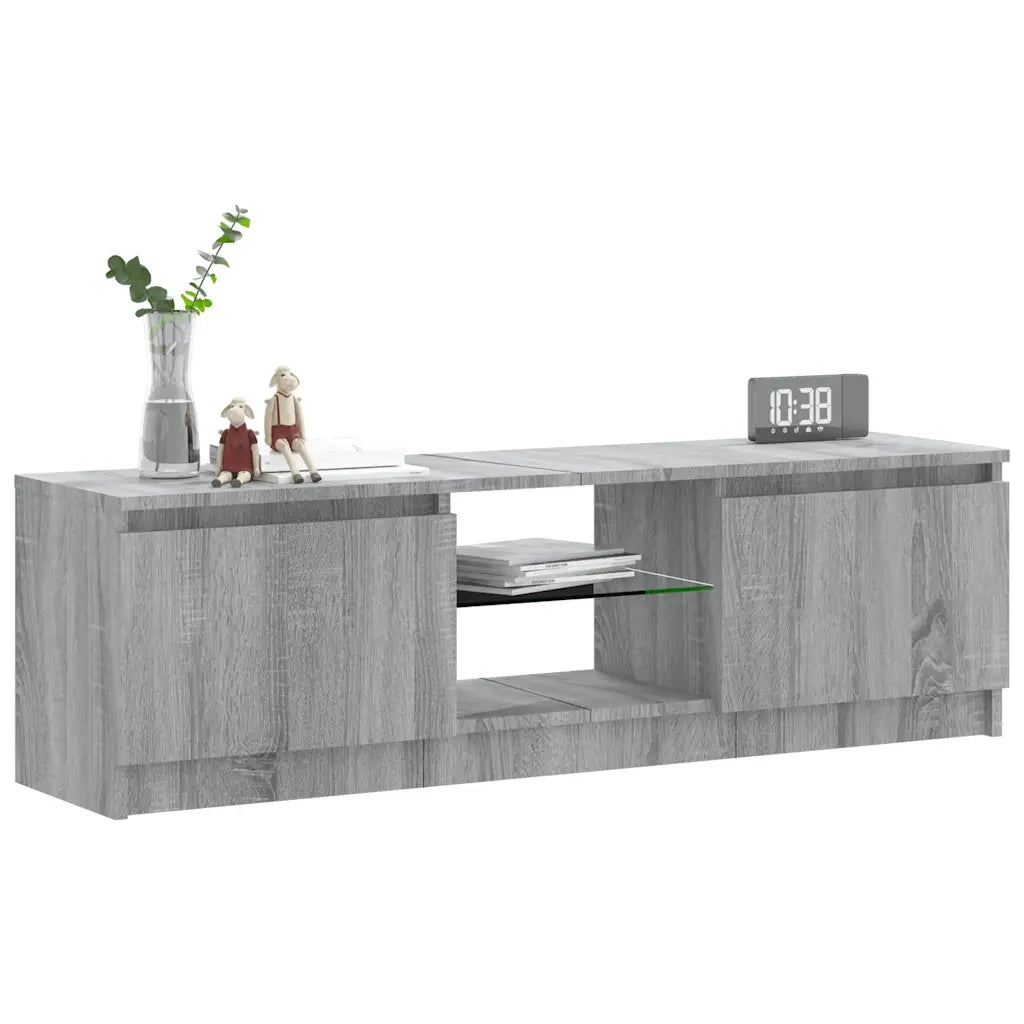 Mobile TV | Armadietto TV | Mobile Porta TV con Luci LED Grigio Sonoma 120x30x36 cm