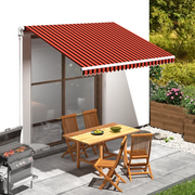 Tenda da Sole in Tela-Ricambio telo per tenda da sole Arancione e Marrone 3,5x2,5 m