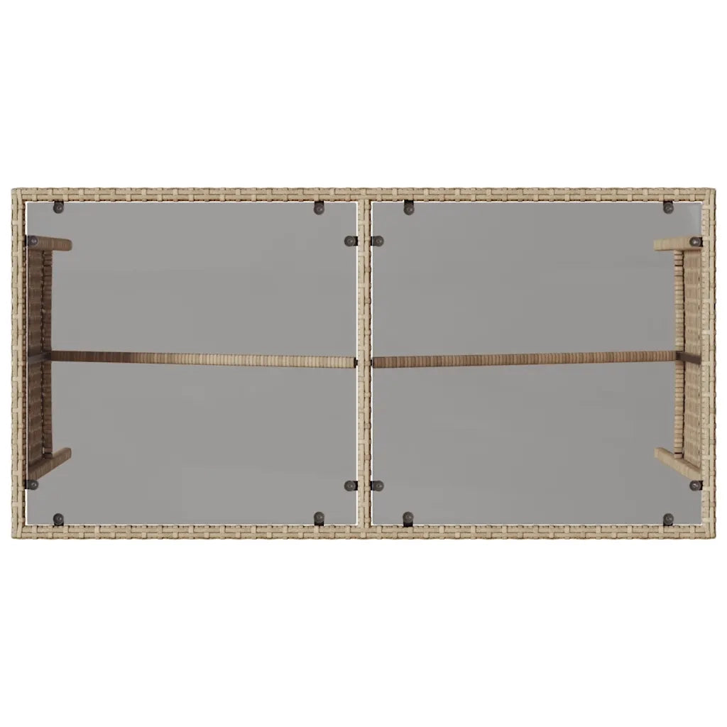 Set da Pranzo da Giardino 3 pz con Cuscini Beige in Polyrattan 4104184