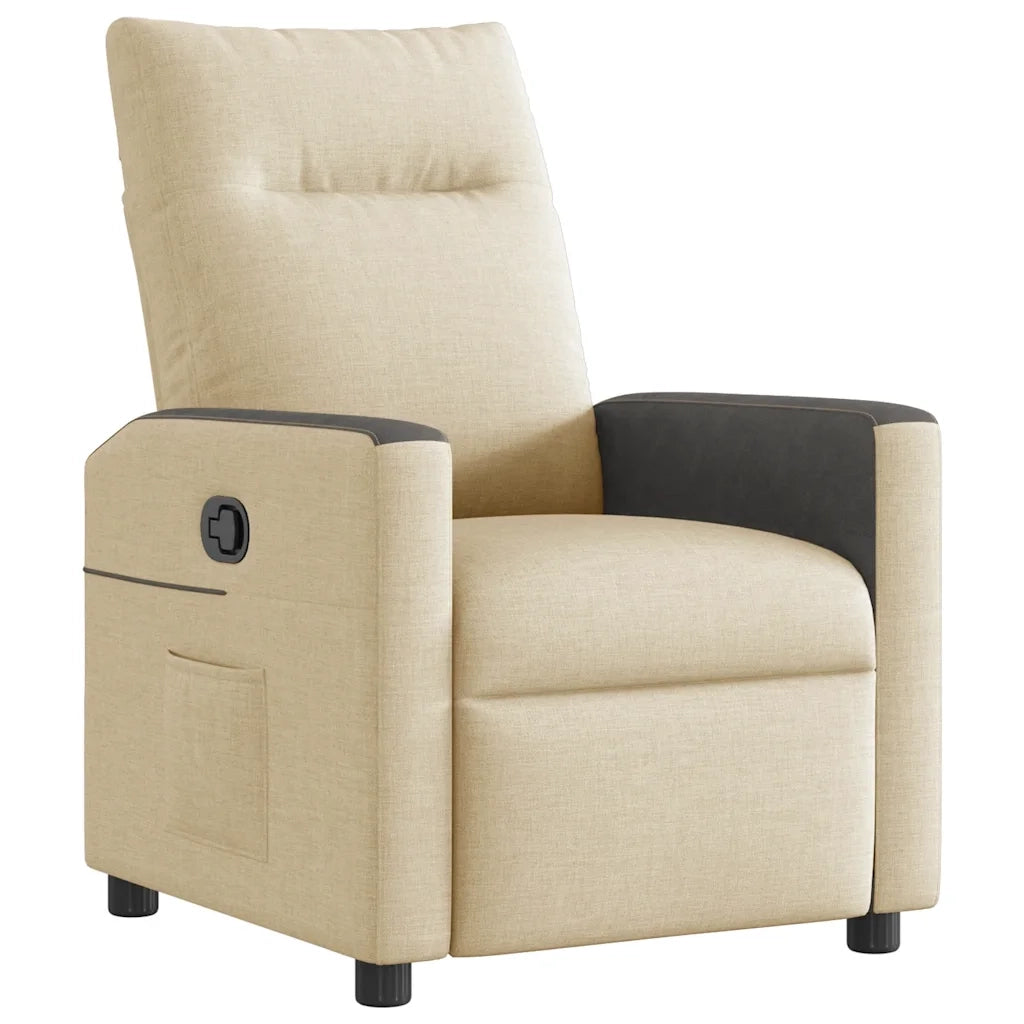 Poltrona Reclinabile in Tessuto Crema 4104829