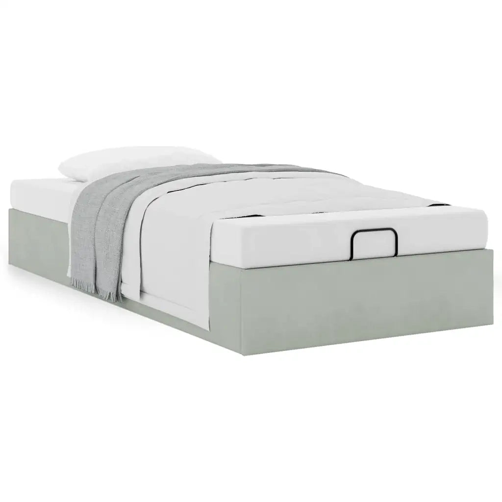 Struttura Letto Pouf Senza Materasso 100x200 cm Velluto 3310943