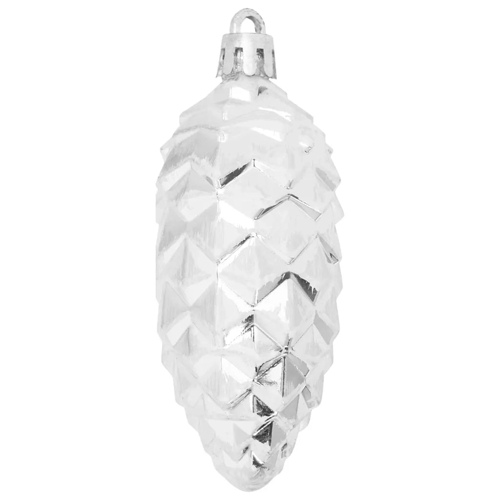 Palla di pino di Natale 40 pcs Argento Plastica 42018891