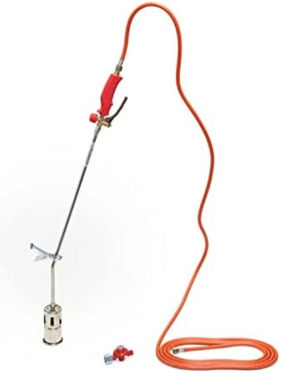 Bruciatore di erbacce a gas - Argento - 0.01kg compreso 5 metro tubo di gas propano