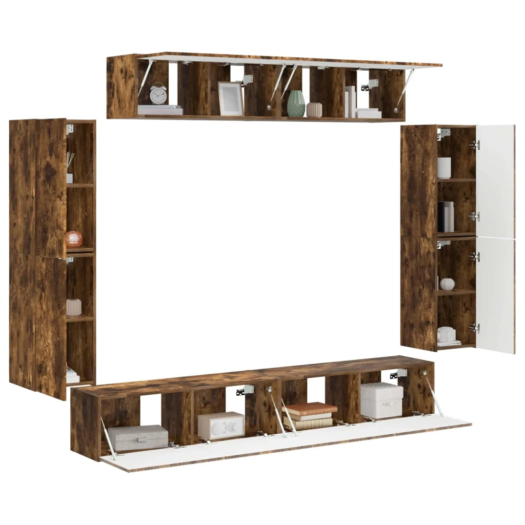 Mobile TV 8 pcs Rovere fumé 3409146