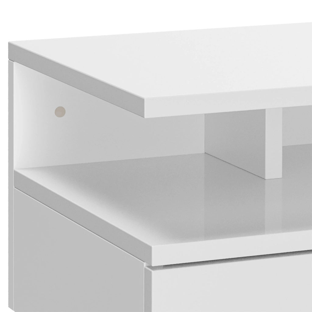 Comodini ¨C Minimal ¨C 2 pezzi, bianco, legno, 35x32x22.5 cm