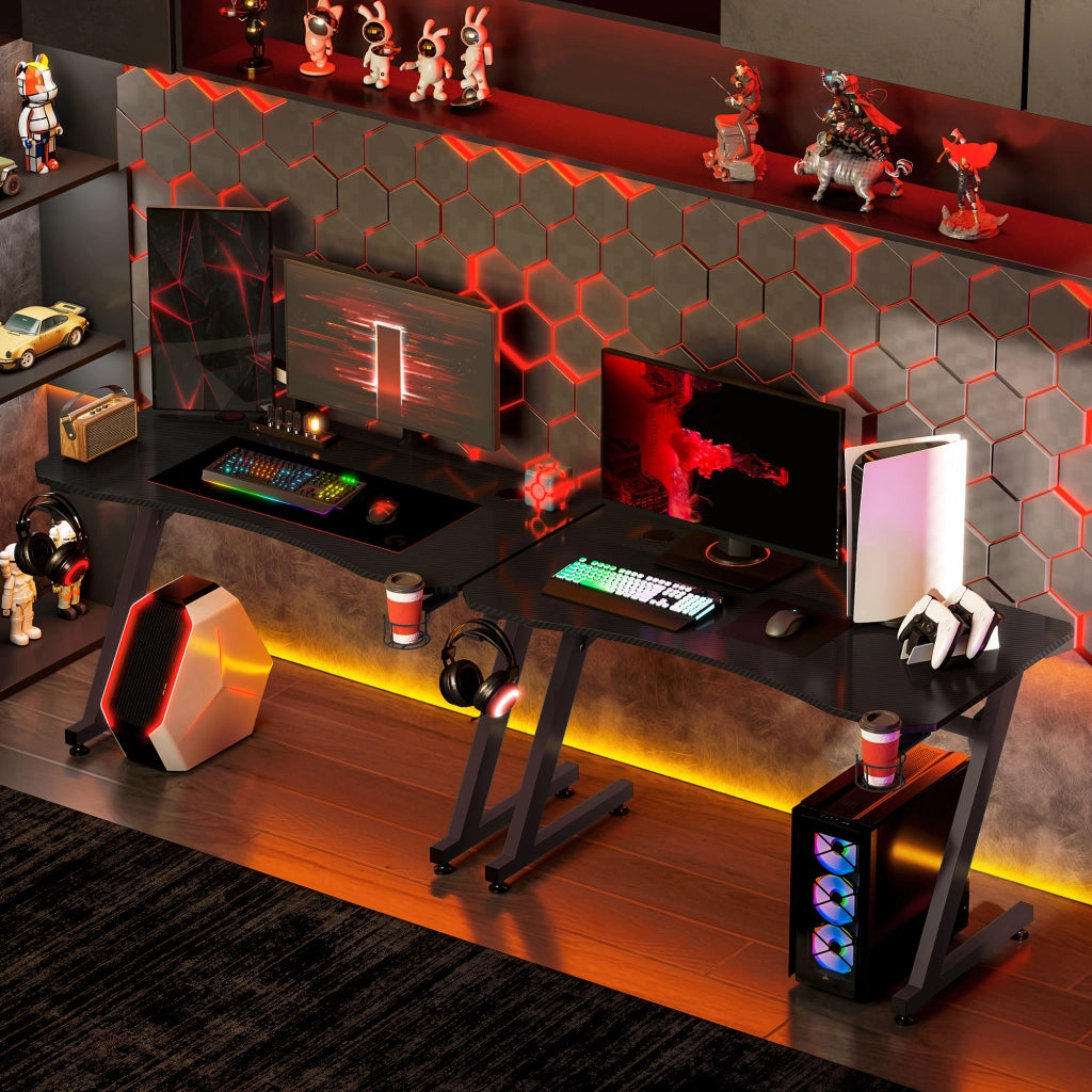 Scrivania Gaming ¨C Minimal ¨C Nero 120x65x74,5 cm