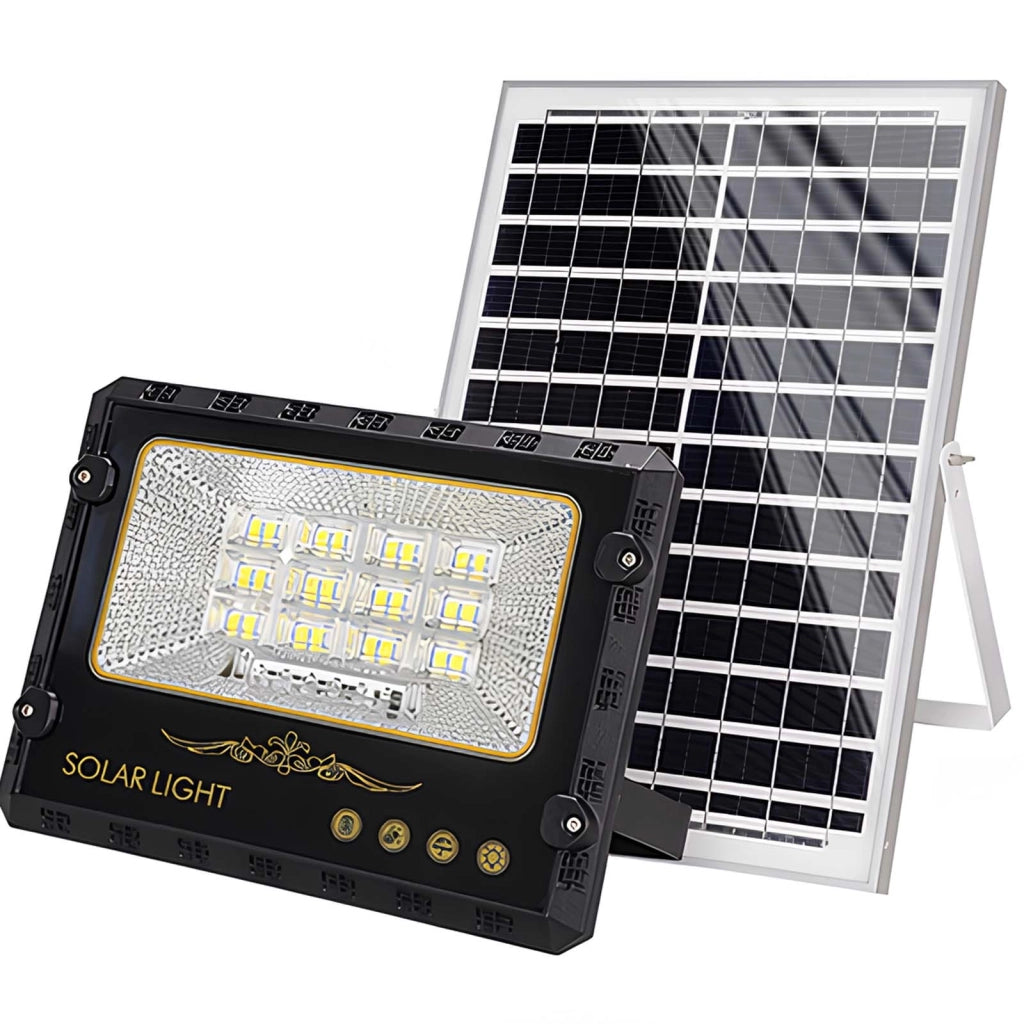 Proiettore Solare LED Esterno 9000K con Rilevamento Automatico Nero Avizar