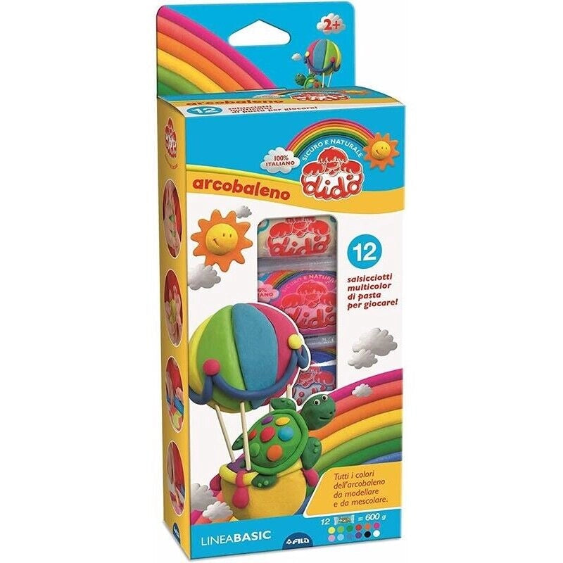DIDO ARCOBALENO 12 SALSICCIOTTI MULTICOLOR 600 GR PER BAMBINI 2+