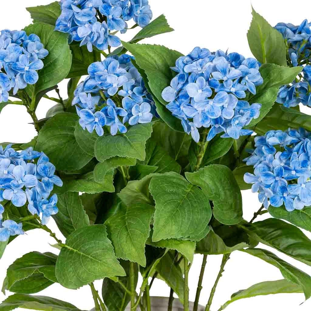 Ortensia artificiale decorativa blu, 45x45x68h cm
