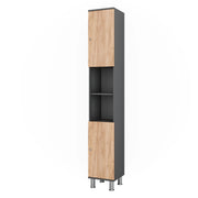 Vicco Mobiletto da bagno Antracite/quercia dorata 30 x 190 cm