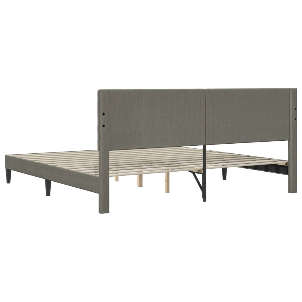 Struttura del letto-Giroletto Grigio Chiaro 180 x 200 cm Tessuto in Cords