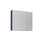 Mobile da bagno con specchio "Bari 80" - 75 x 16 x 66 cm - Blu navy opaco