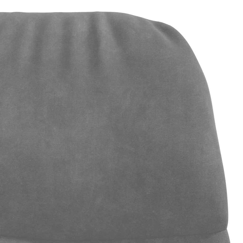 Poltrona | Sedia Relax Grigio Scuro in Velluto