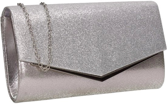 Borsa da sera per donna, unico modello, argento
