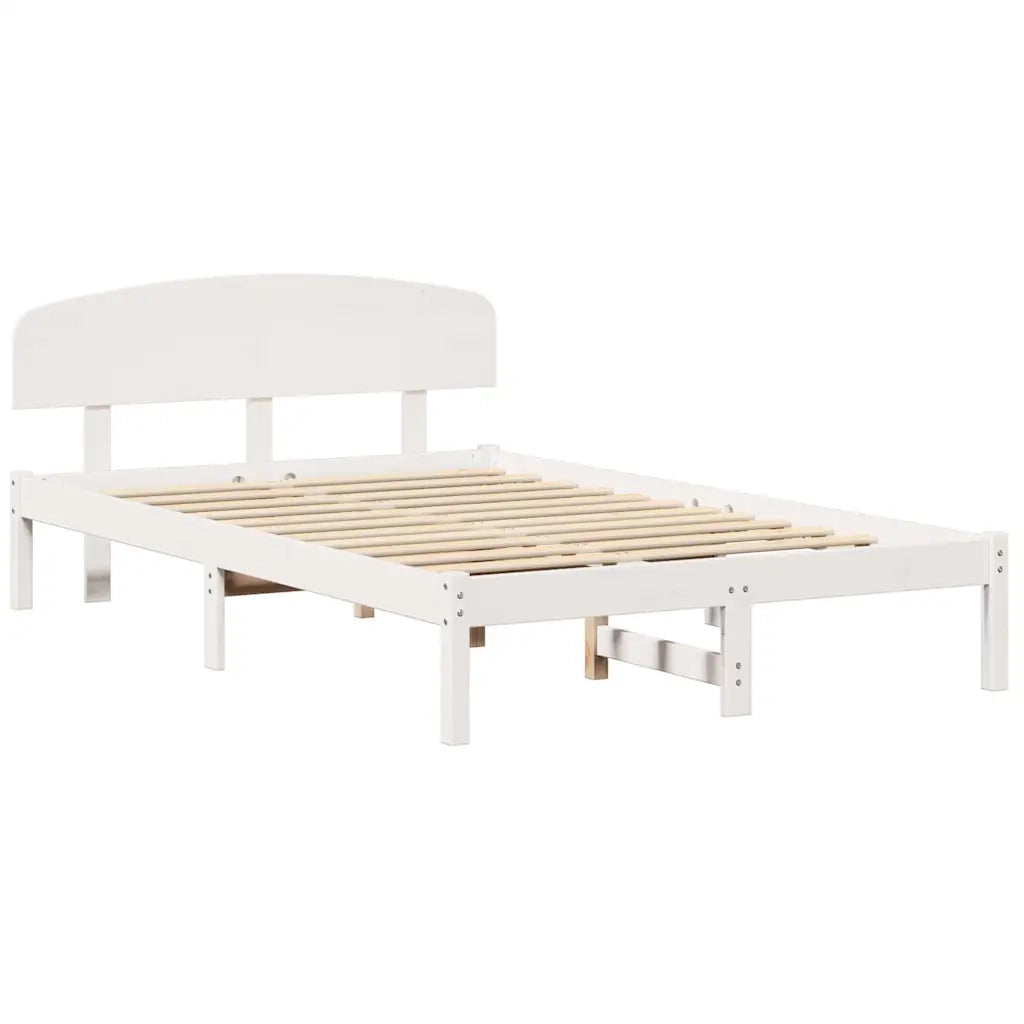 Struttura del letto Bianco 120 x 190 cm Pino massello