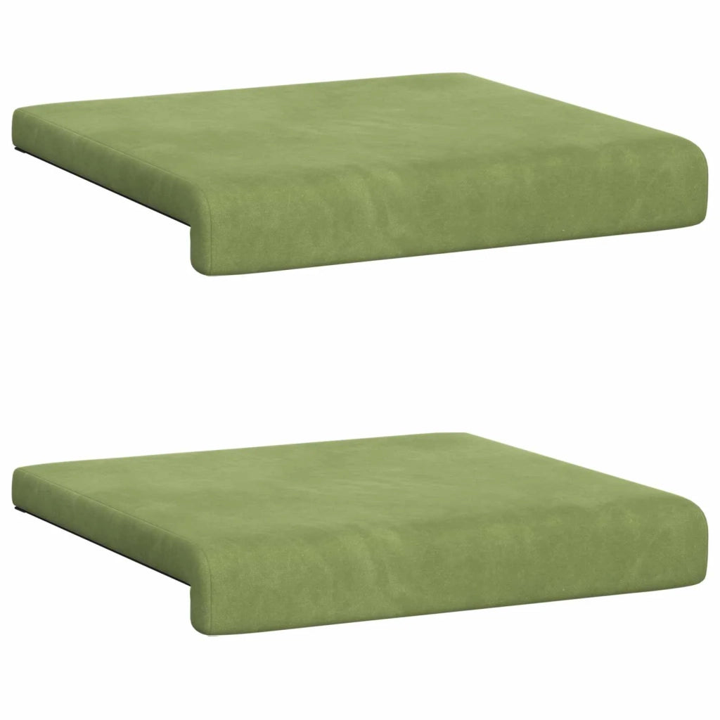 Cuscino per panchina 2 pcs Velluto Verde chiaro 42043024