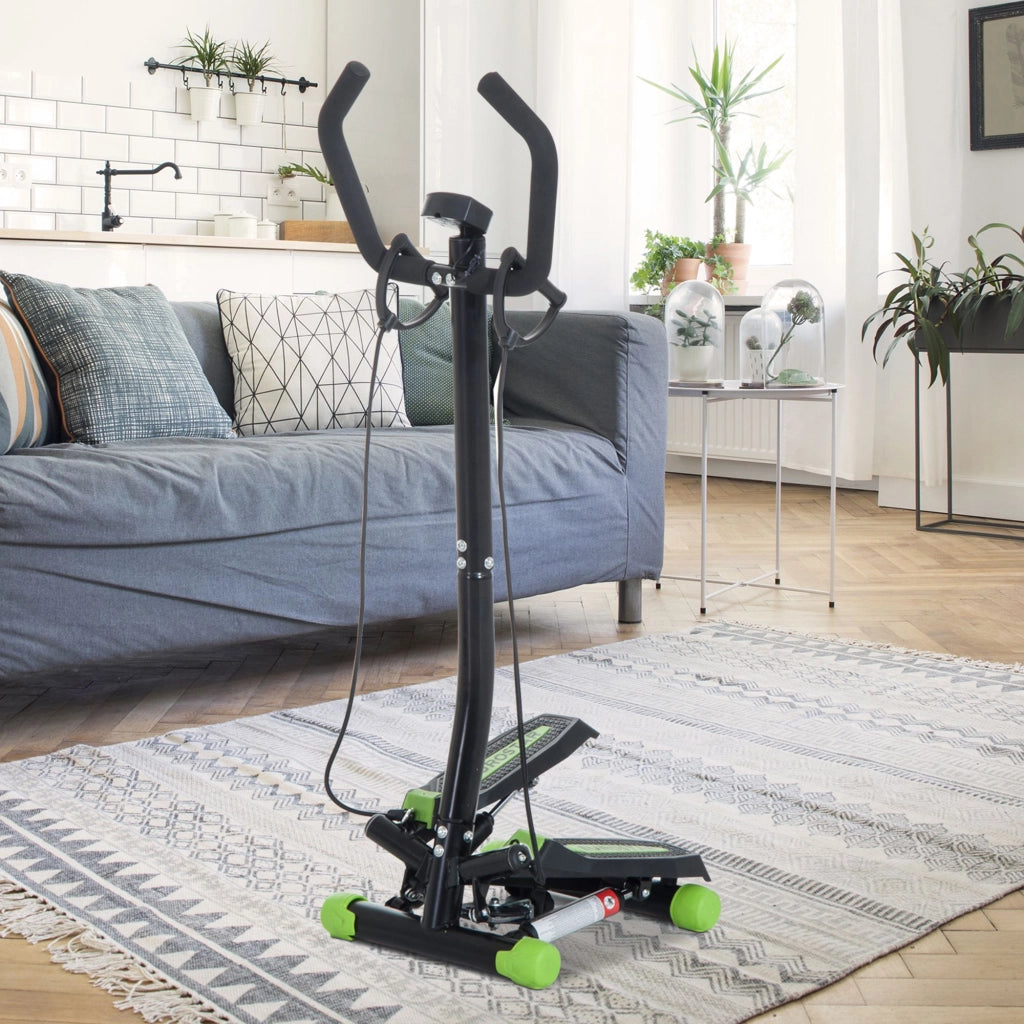 Stepper per Fitness con Manubrio ¨C Minimal ¨C Verde e Nero