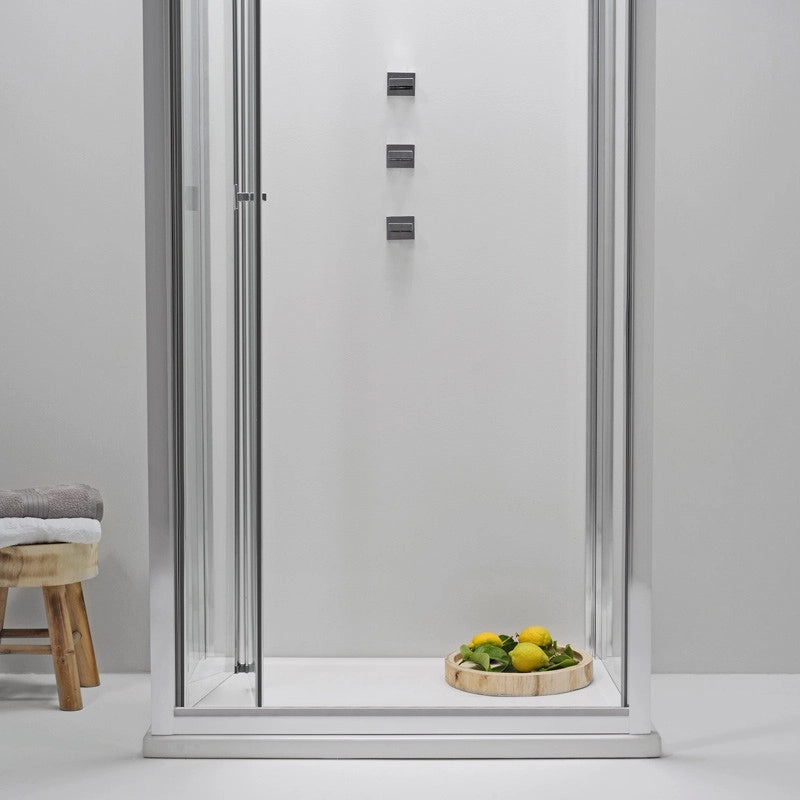 Box Doccia Pieghevole 3 Lati 70x80x70 a Libro Trasparente 6 mm
