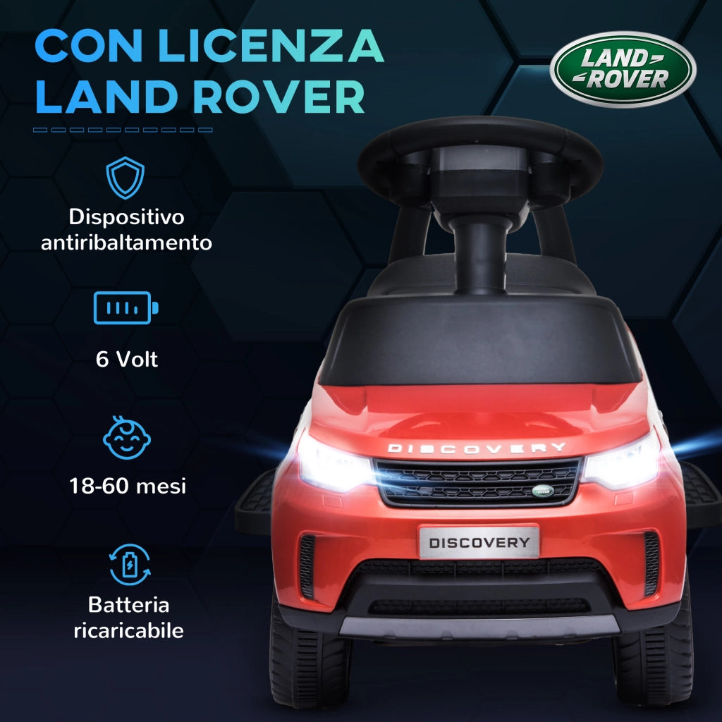 Auto Bambini Land Rover 6V Elettrica e a Spinta ¨C Minimal ¨C Rosso