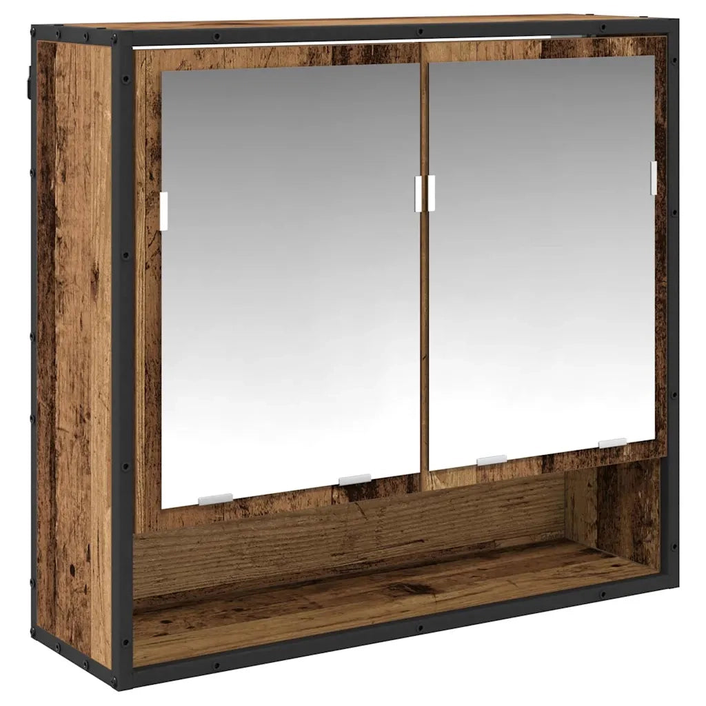 Set di mobili per il bagno con cassetto 3 pcs Legno vecchio 3402518