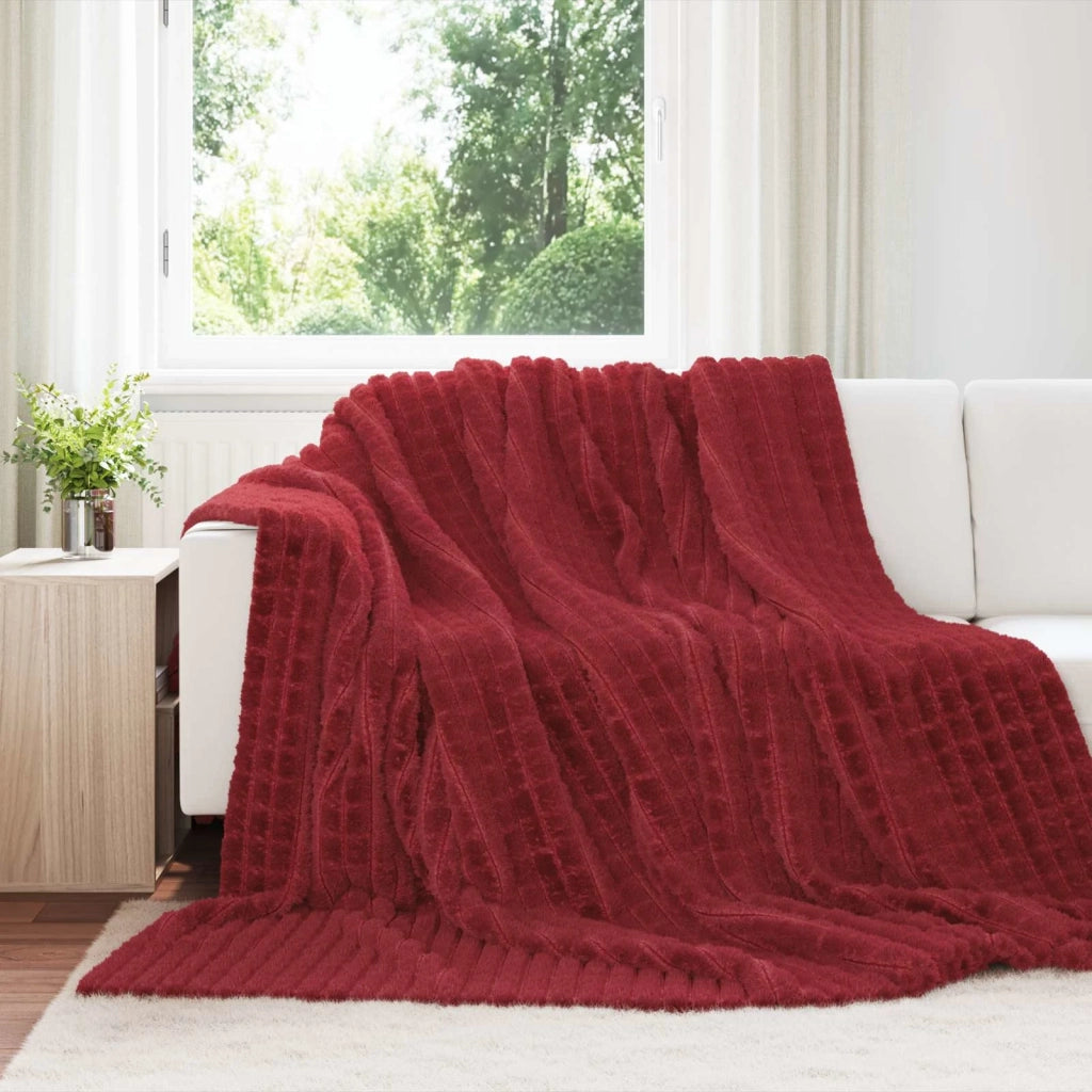 Coperta Rosso Bordeaux 270 x 240 cm Panno